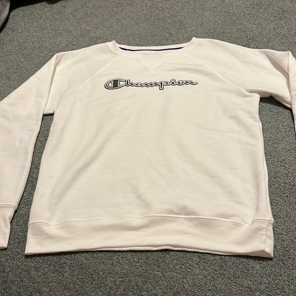 White Champion sweatshirt